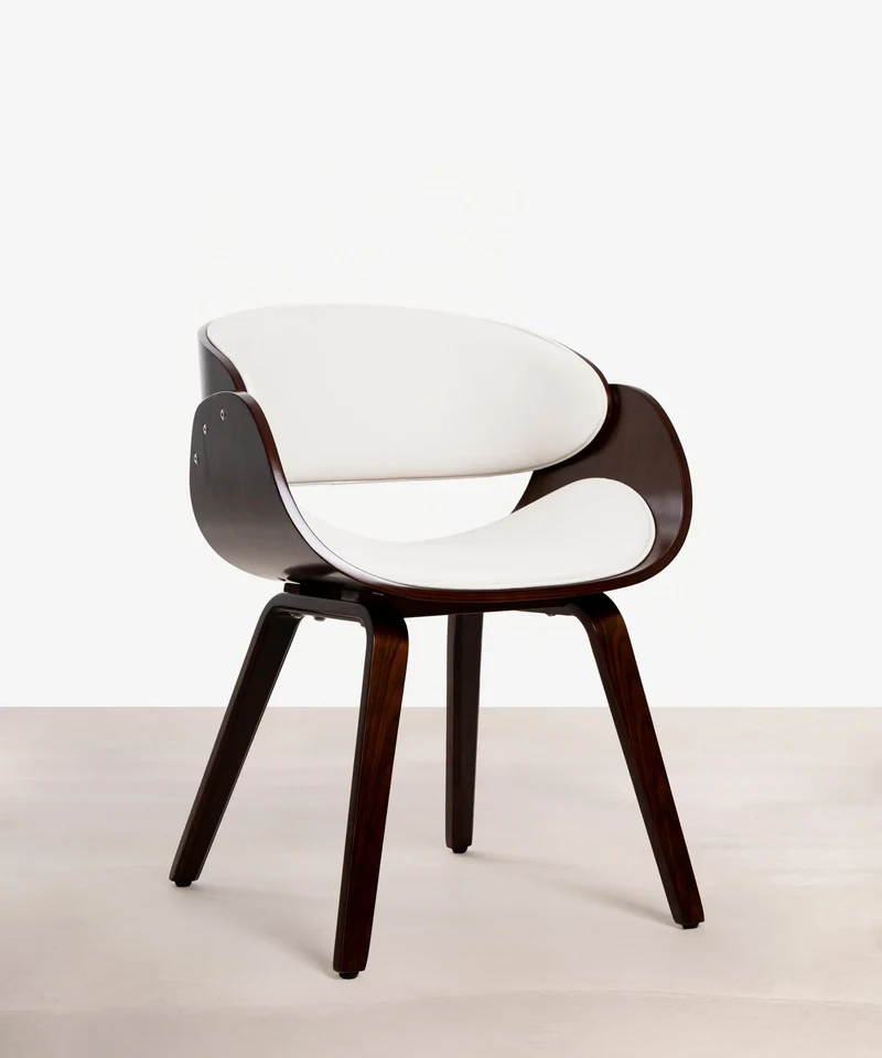 Silla de Comedor en Madera y Polipiel Debbie