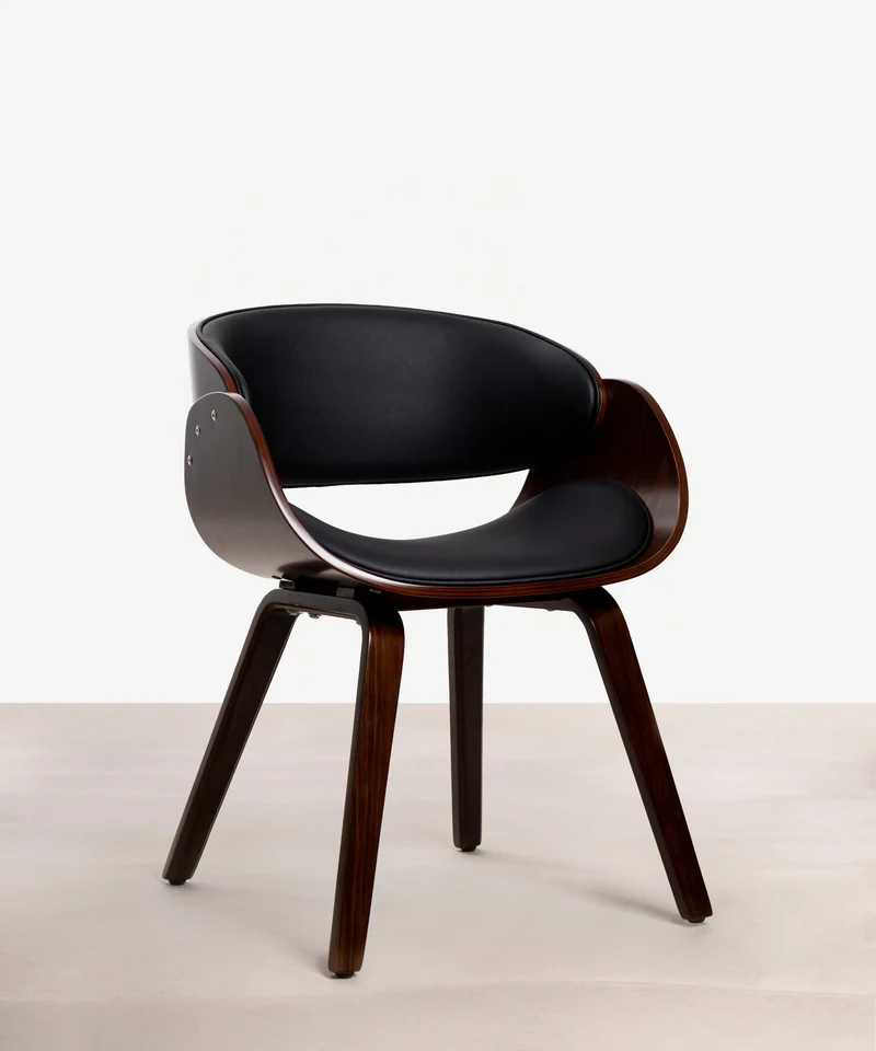 Silla de Comedor en Madera y Polipiel Debbie