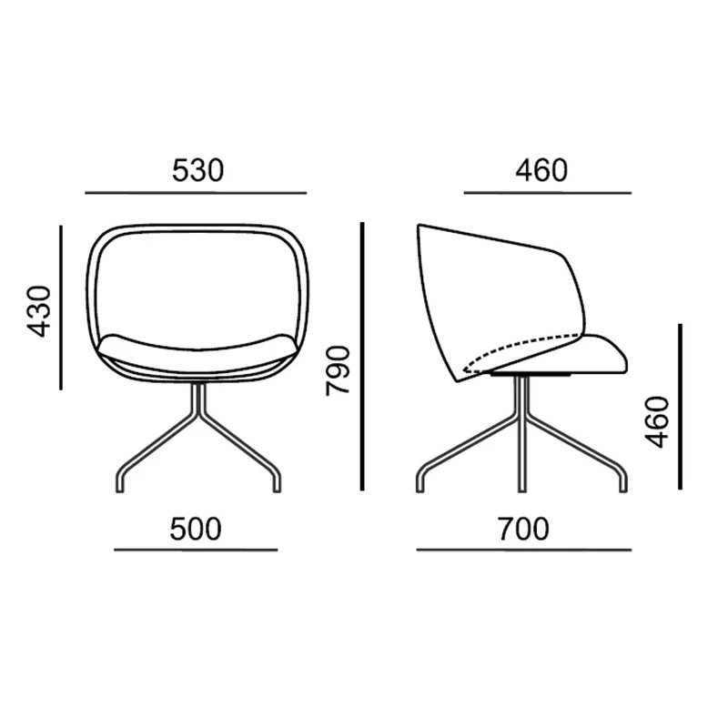 Rim WINX 880.03 | Konferenzstuhl | Sessel | Besucherstuhl | Material Mix