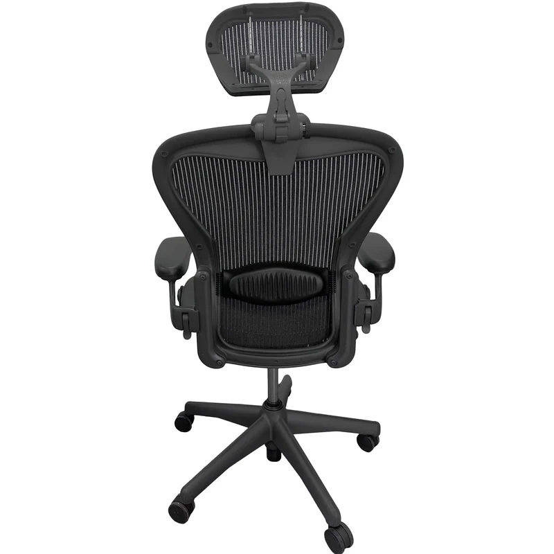 Herman Miller Aeron V1 (Classic) Chair and OLS Headrest Saving Bundle