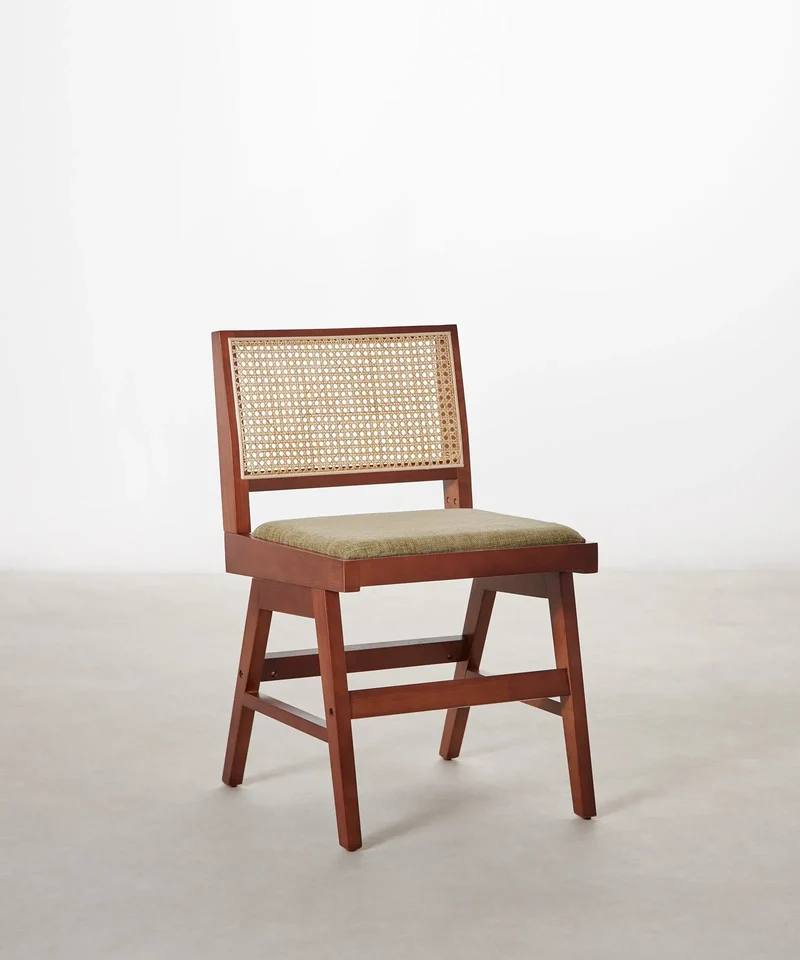 Silla de Comedor en Madera Tapizada Pauline
