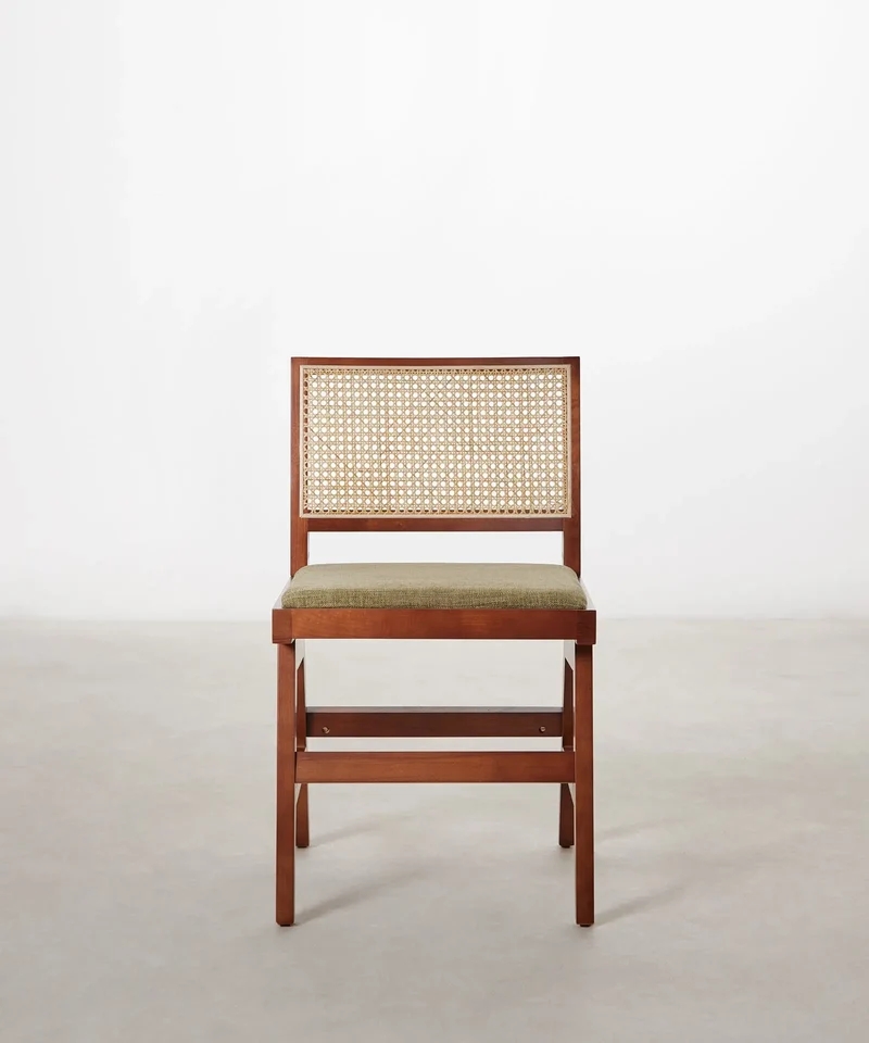 Silla de Comedor en Madera Tapizada Pauline