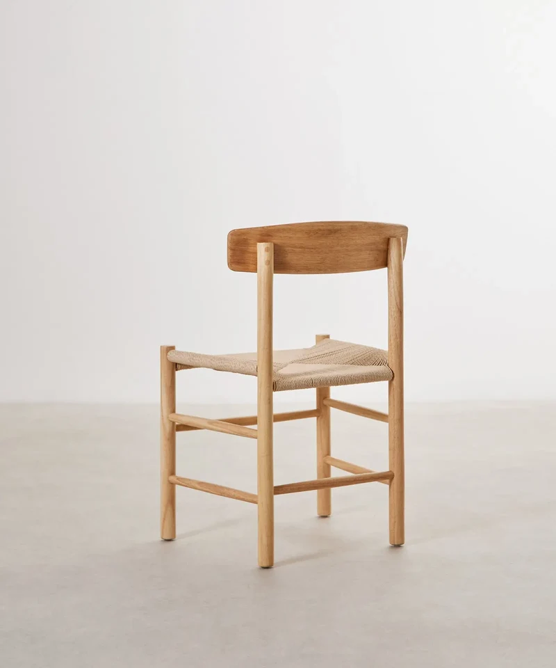 Silla de Comedor de Madera y Cuerda Trenzada Alba