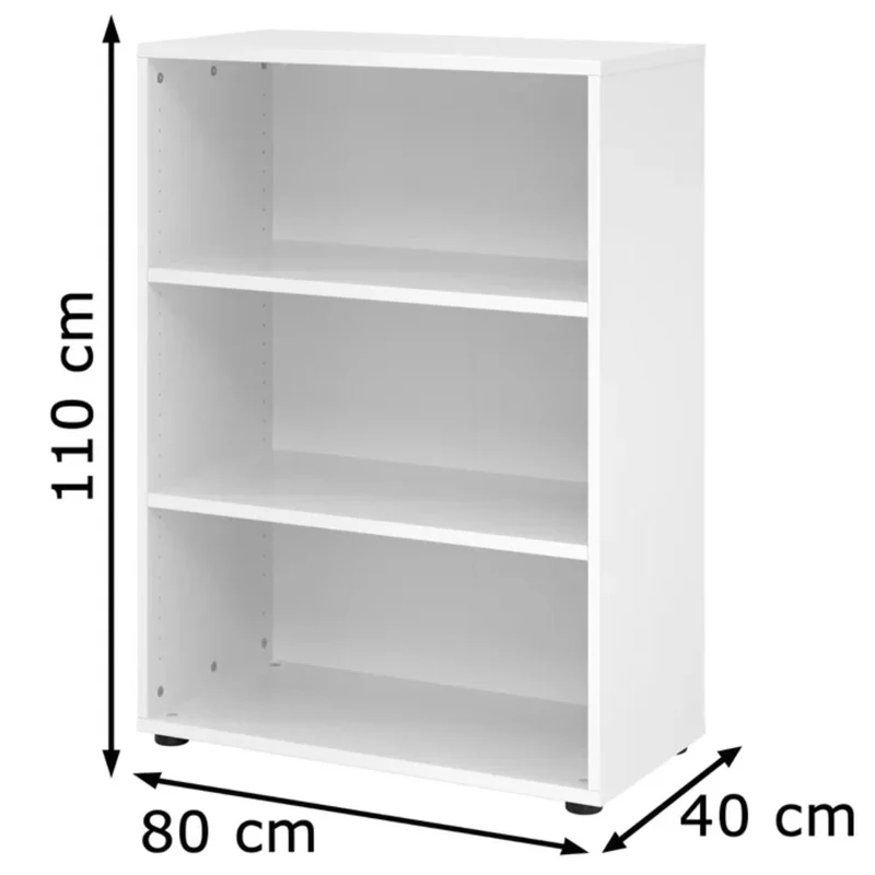 Hammerbacher Aktenregal Serie 9, Holz, 3 Ordnerhöhen, 80 x 110 x 40cm (B/H/T)