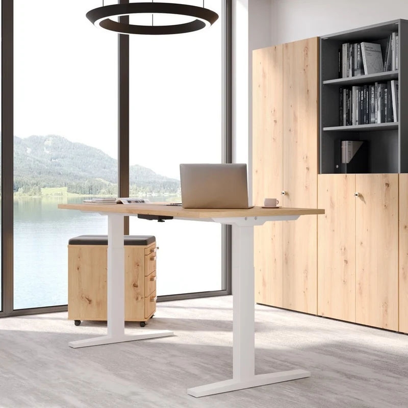 Hammerbacher Schreibtisch XMKA| 11 Farben | elektrisch höhenverstellbar | 160-180cm x 70-120 x 80cm