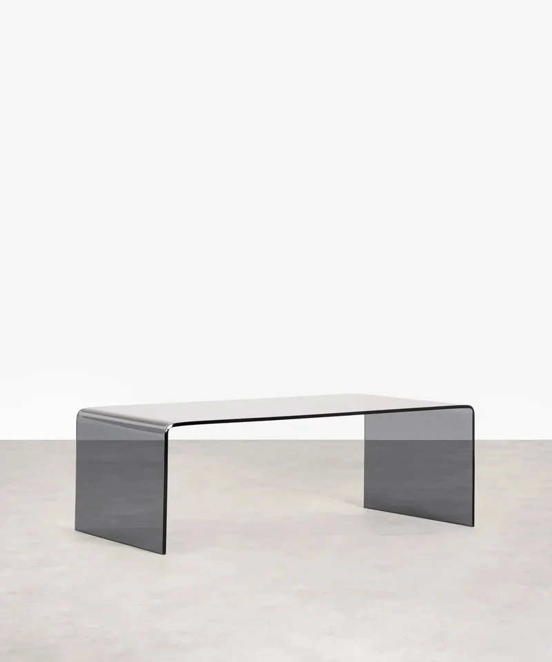 Mesa de Centro Rectangular de Cristal Templado Cheval (100 cm)