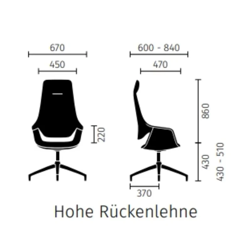 sedus se:mission | Chefsessel Leder | Hoher Rücken | viele Farben