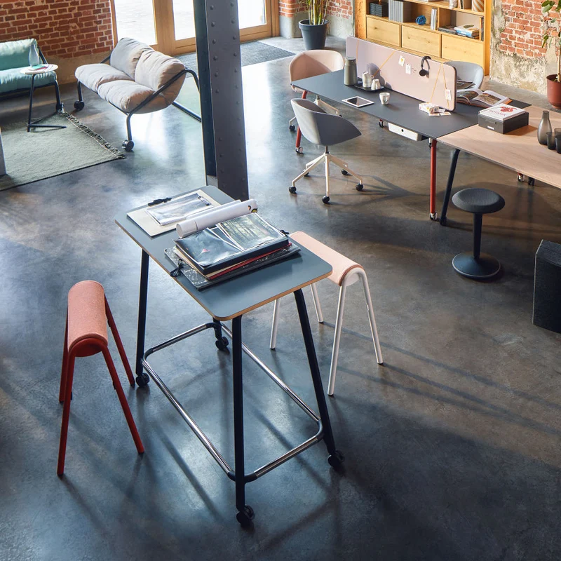 sedus se:lab high desk | mobiler Stehtisch | Tisch auf Rollen - viele Farben