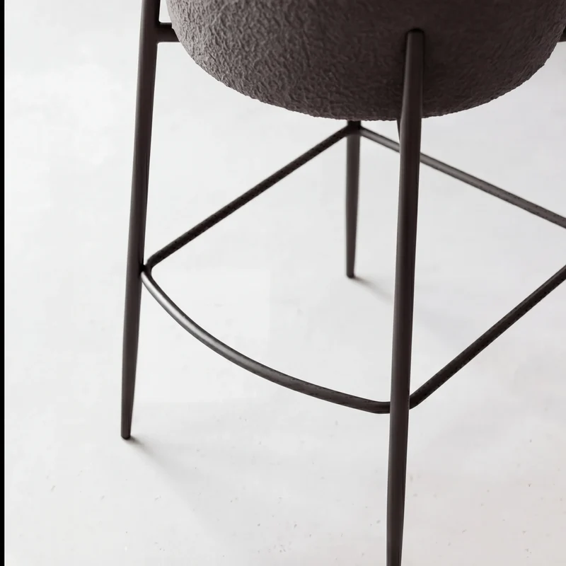 Thekenstuhl, Orbit, stone Pres Bouclé (anthrazit)