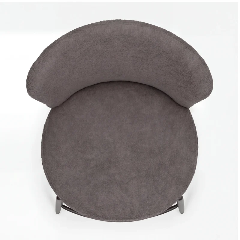 Thekenstuhl, Orbit, stone Pres Bouclé (anthrazit)