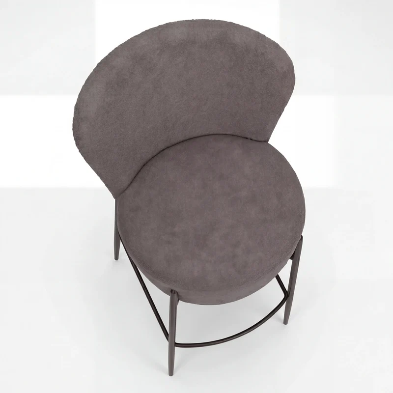 Thekenstuhl, Orbit, stone Pres Bouclé (anthrazit)