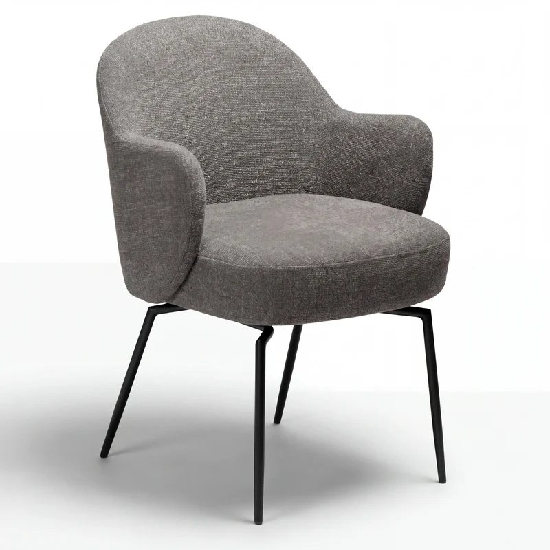 Stuhl inkl. Drehfunktion, Bae, pebble earth bouclé