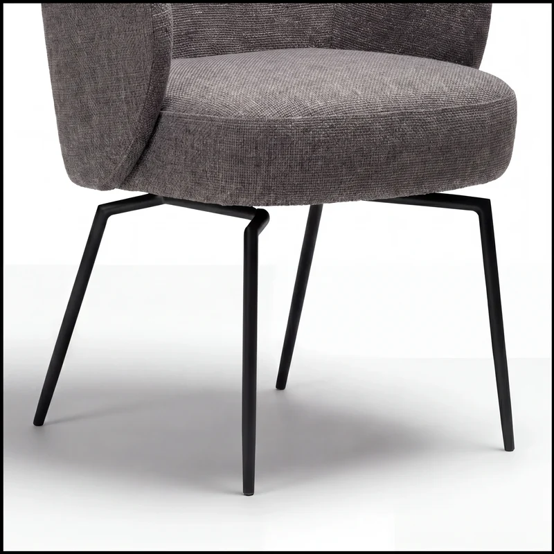 Stuhl inkl. Drehfunktion, Bae, pebble earth bouclé