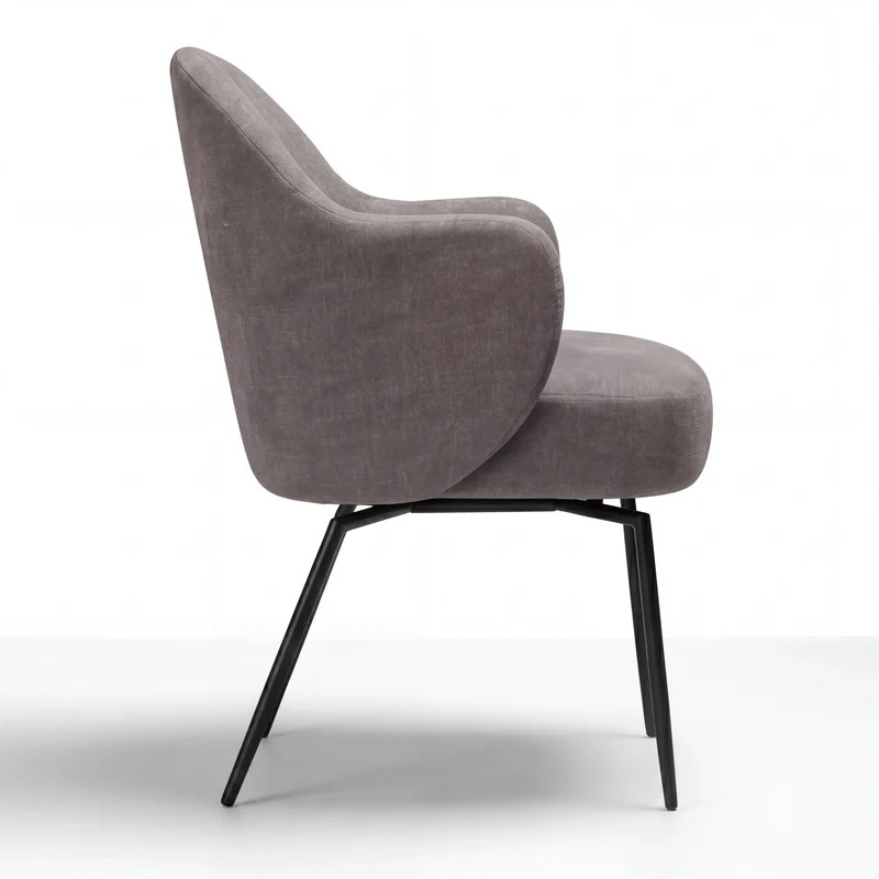 Stuhl inkl. Drehfunktion, Bae, pebble earth bouclé