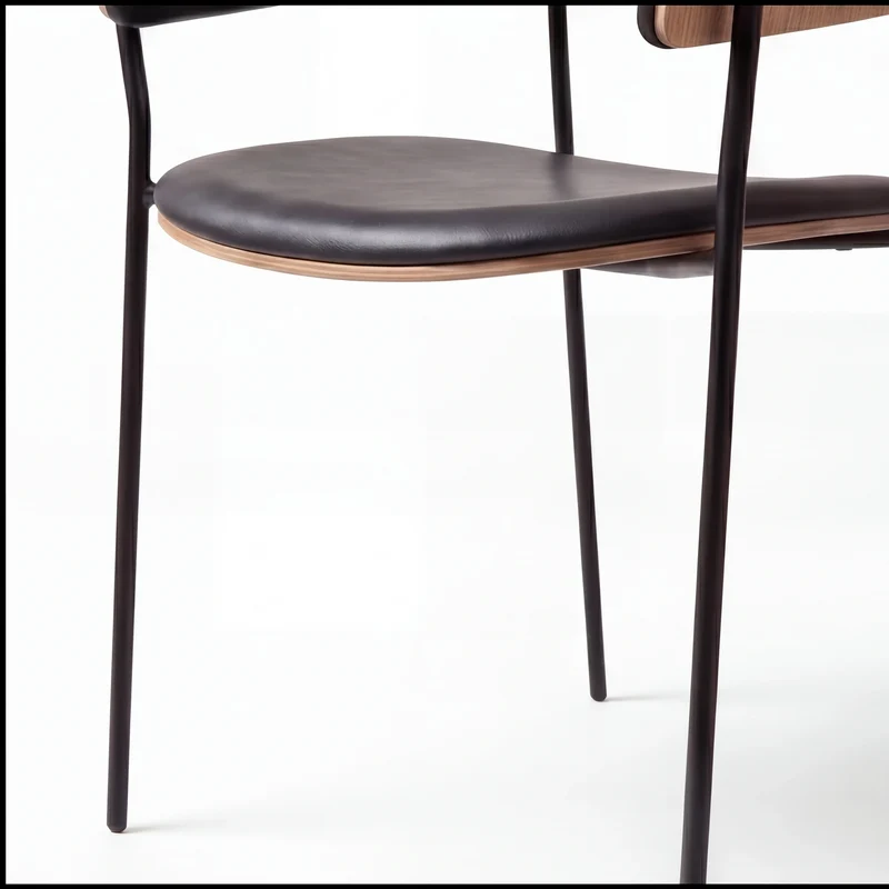 Stuhl, Crib, Kunstleder raven schwarz faux