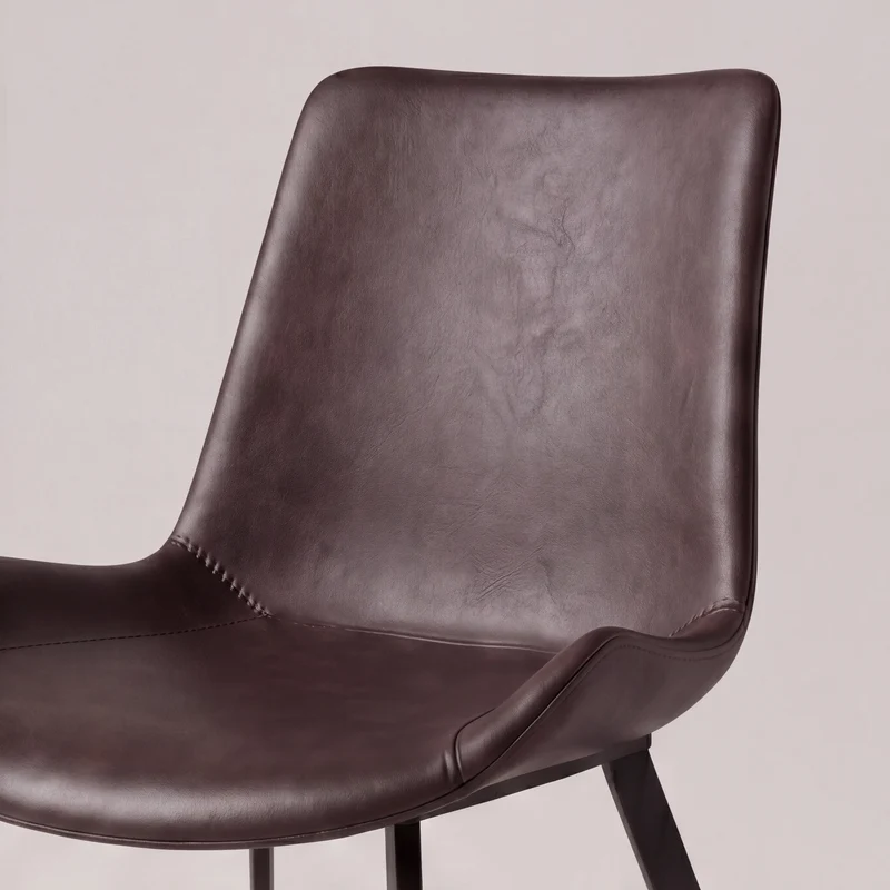 Stuhl aus Kunstleder vintage grau