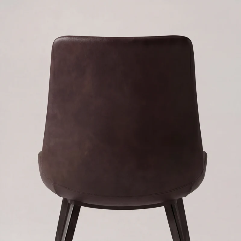 Stuhl aus Kunstleder vintage grau