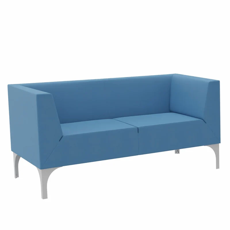 SMV Paralles Lounge-Sofa 2er | Loungesofa Brandschutzzertifiziert | schwer entflammbar nach DIN 66084 p-a / B1