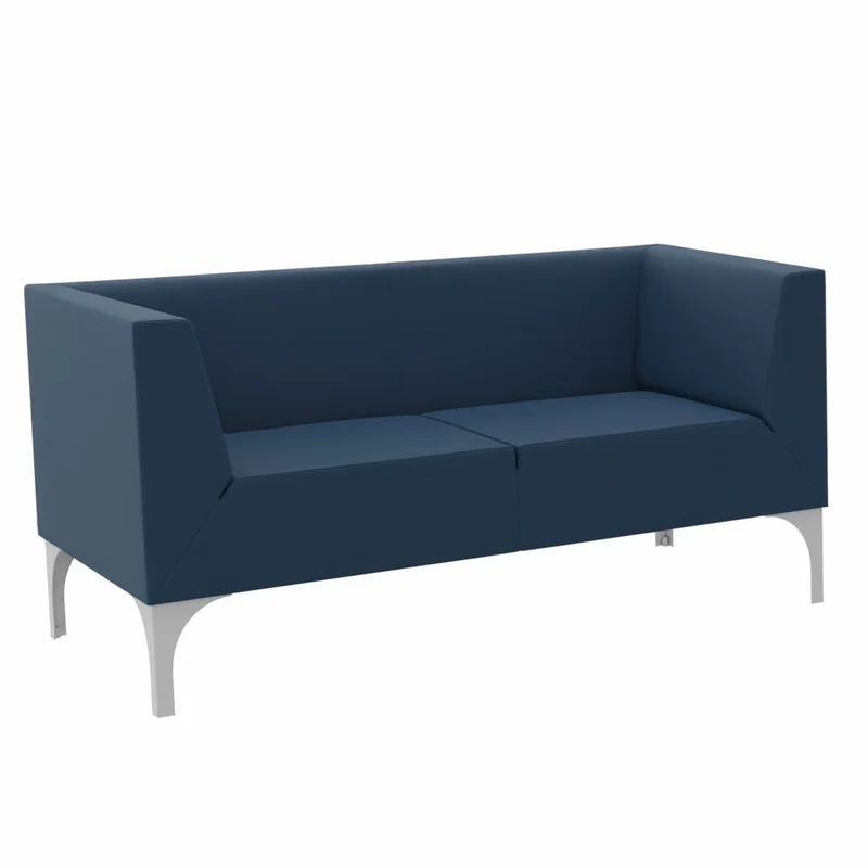 SMV Paralles Lounge-Sofa 2er | Loungesofa Brandschutzzertifiziert | schwer entflammbar nach DIN 66084 p-a / B1