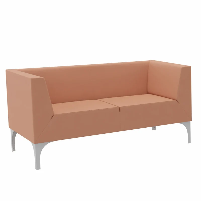 SMV Paralles Lounge-Sofa 2er | Loungesofa Brandschutzzertifiziert | schwer entflammbar nach DIN 66084 p-a / B1