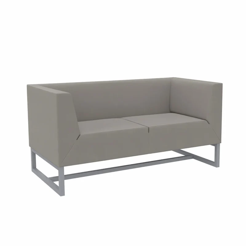 SMV Paralles Lounge-Sofa 2er | Loungesofa Brandschutzzertifiziert | schwer entflammbar nach DIN 66084 p-a / B1