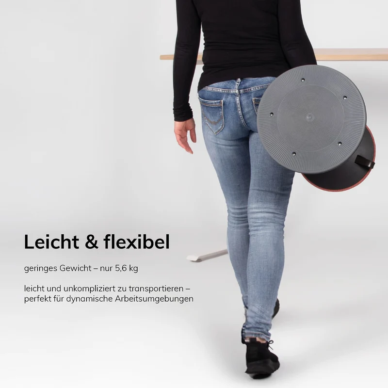 Lento sella flex Bürohocker | Sitz-Stehhilfe| Sitzhocker mit Schwingeffekt