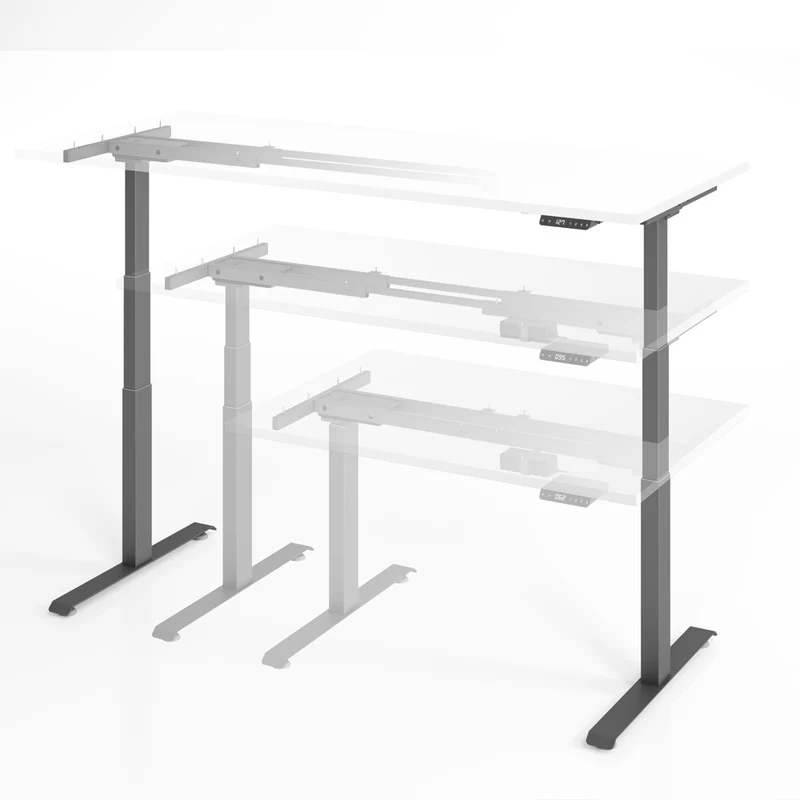 YOS T5 Höhenverstellbares Schreibtisch Gestell | Tischgestell | bis 129,5 cm | 3 Farben
