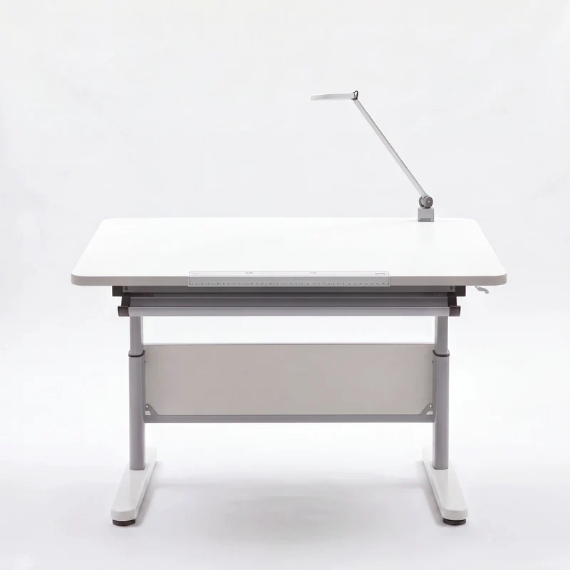 Schreibtisch Santana, Schiefergrau, 120x70 cm, Kurbel