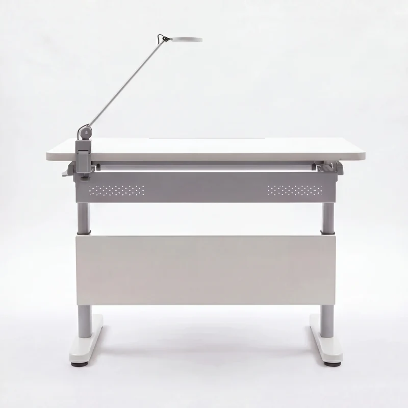 Schreibtisch Santana, Schiefergrau, 120x70 cm, Kurbel