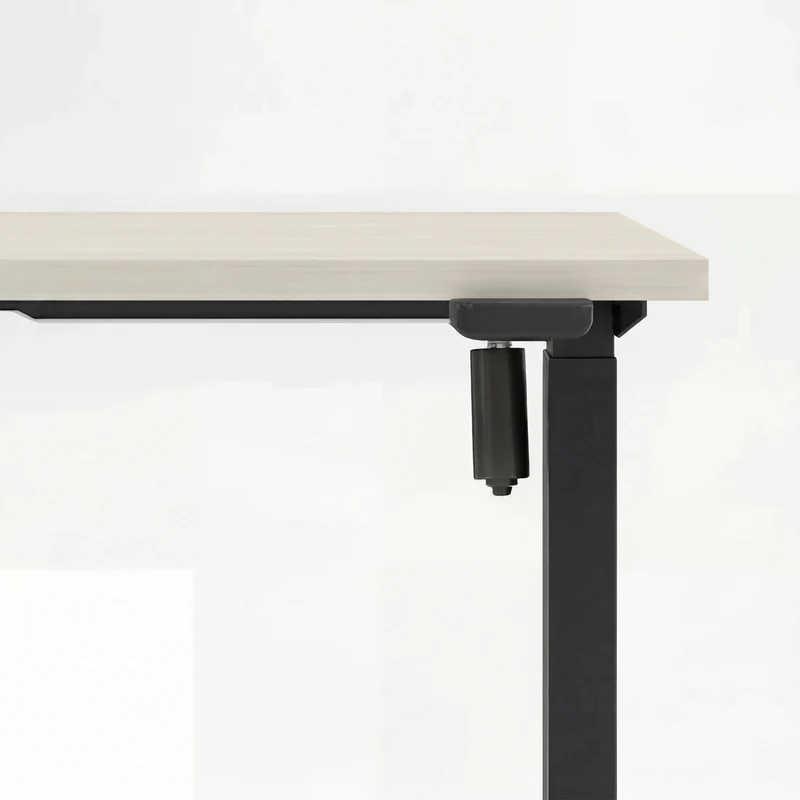 Schreibtisch höhenverstellbar Elisa, 140x70 cm, Acacia Light schwarz