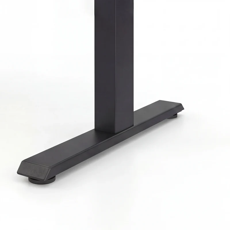 Schreibtisch höhenverstellbar Elisa, 140x70 cm, Acacia Light schwarz