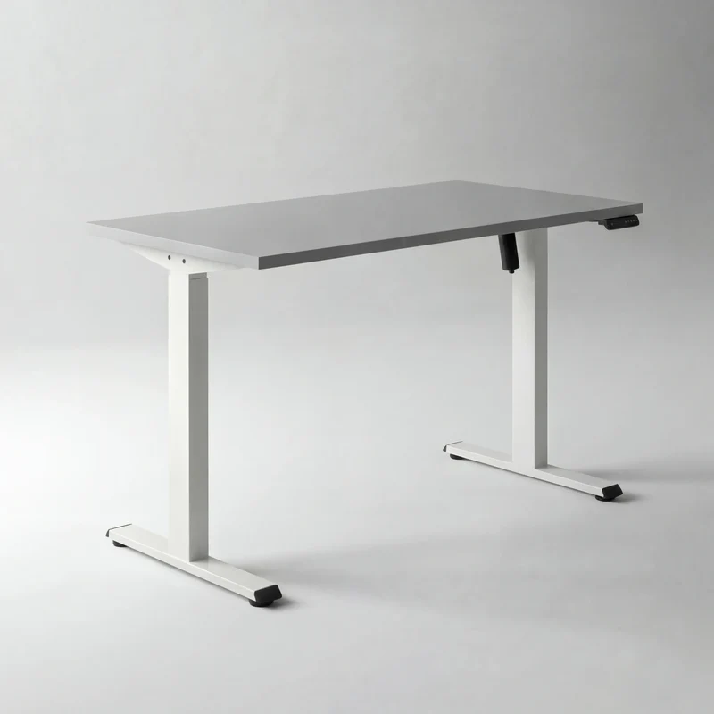 Schreibtisch höhenverstellbar Elisa, 120x60 cm, Platinium weiß