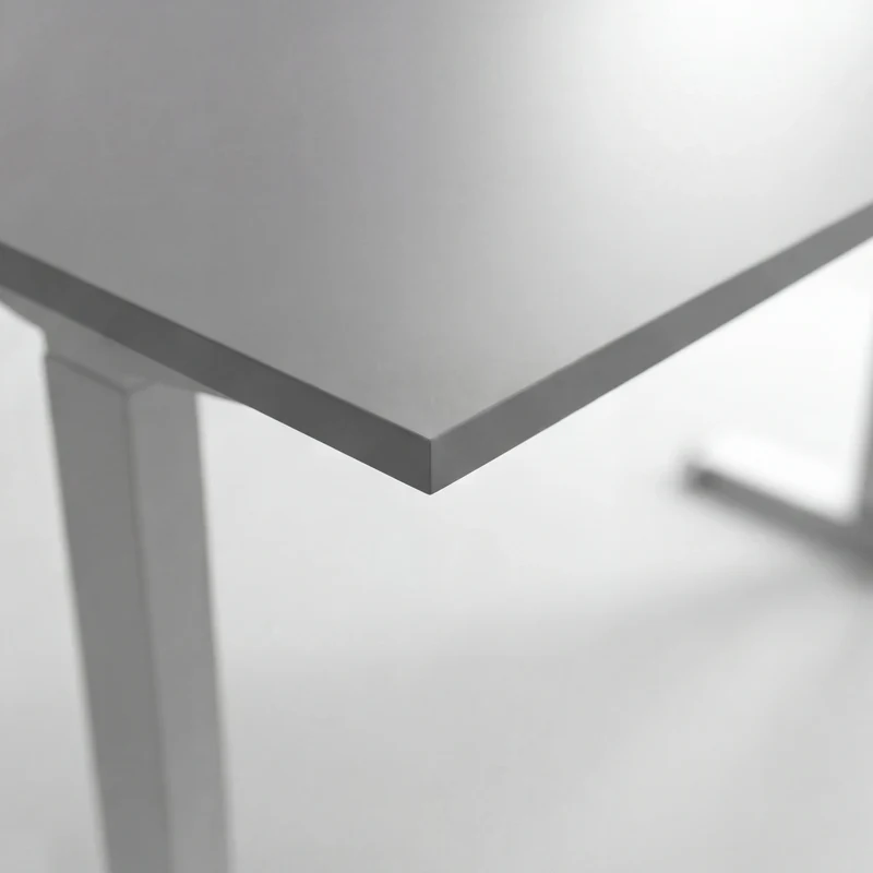 Schreibtisch höhenverstellbar Elisa, 120x60 cm, Platinium weiß