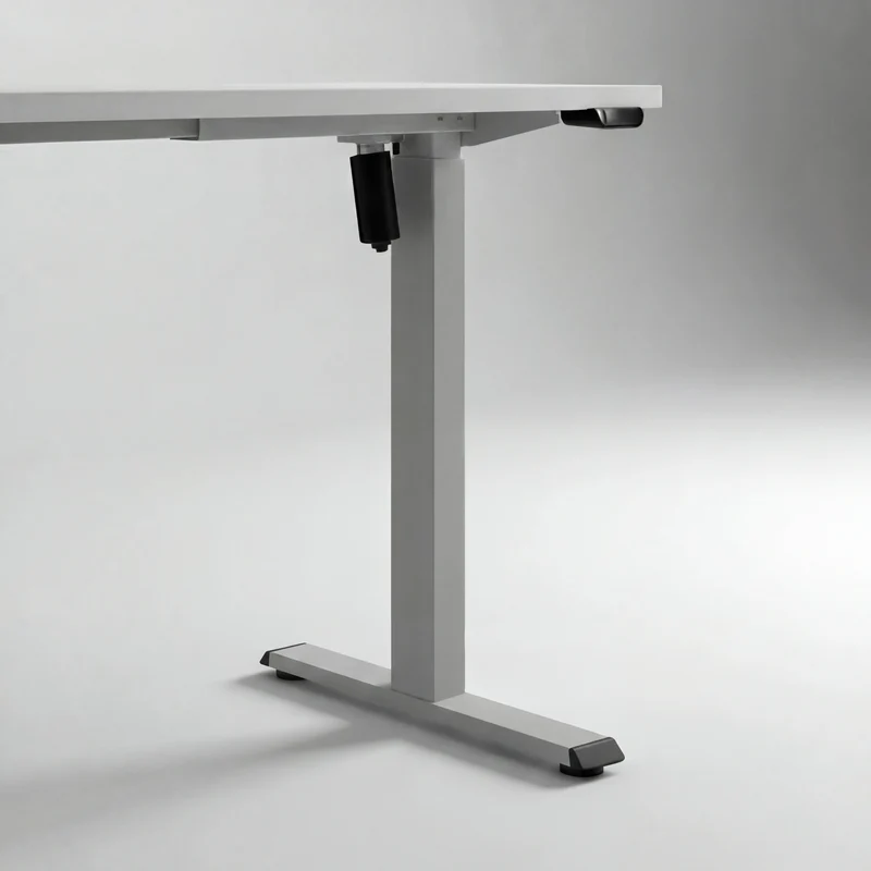 Schreibtisch höhenverstellbar Elisa, 120x60 cm, Platinium weiß