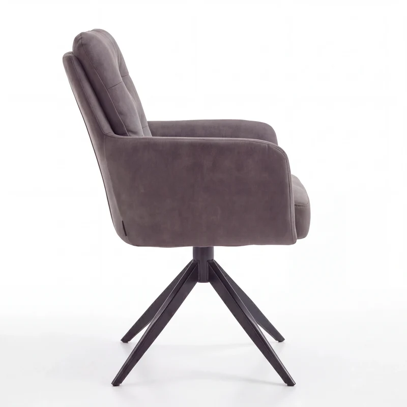 Polsterstuhl, Ella, Microfaser Cowboy grey