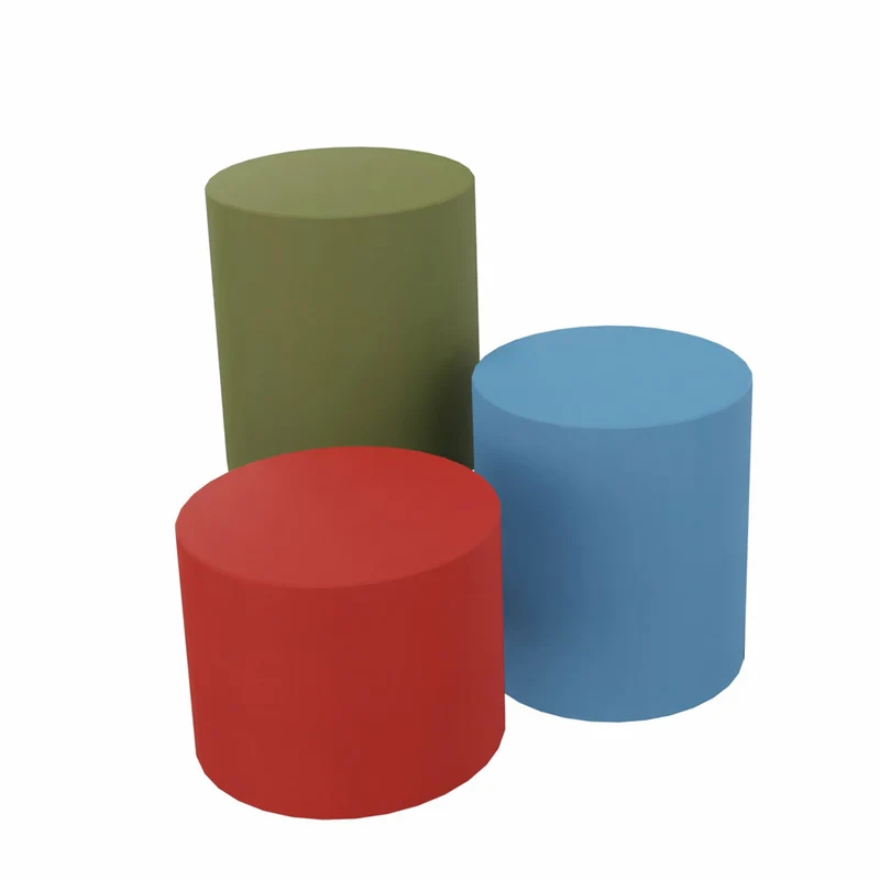 SMV Tube Hocker | Lounge Pouf | Brandschutzzertifiziert | schwer entflammbar nach DIN 66084 p-a | B1