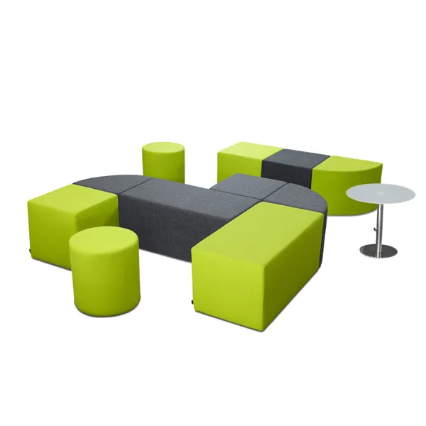 SMV Tube Hocker | Lounge Pouf | Brandschutzzertifiziert | schwer entflammbar nach DIN 66084 p-a | B1