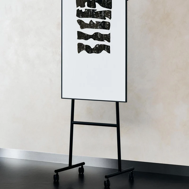 LINTEX ONE Mobile | Mobiles Keramik Whiteboard | schwarzes - weißes Gestell | 3 Größen