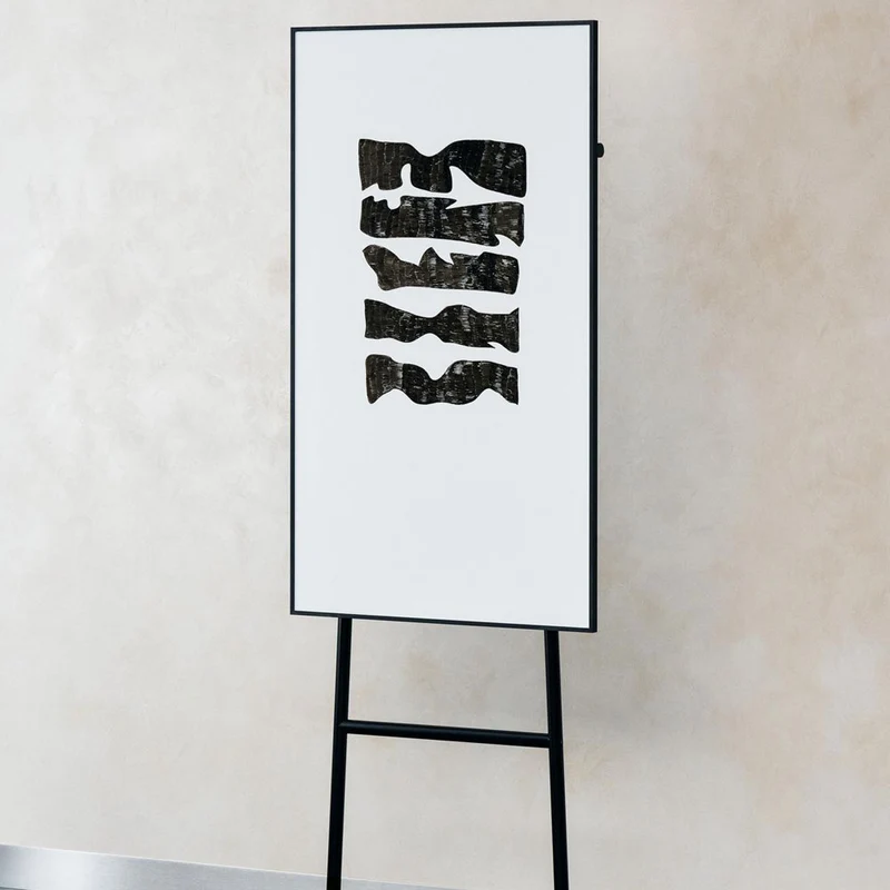 LINTEX ONE Mobile | Mobiles Keramik Whiteboard | schwarzes - weißes Gestell | 3 Größen
