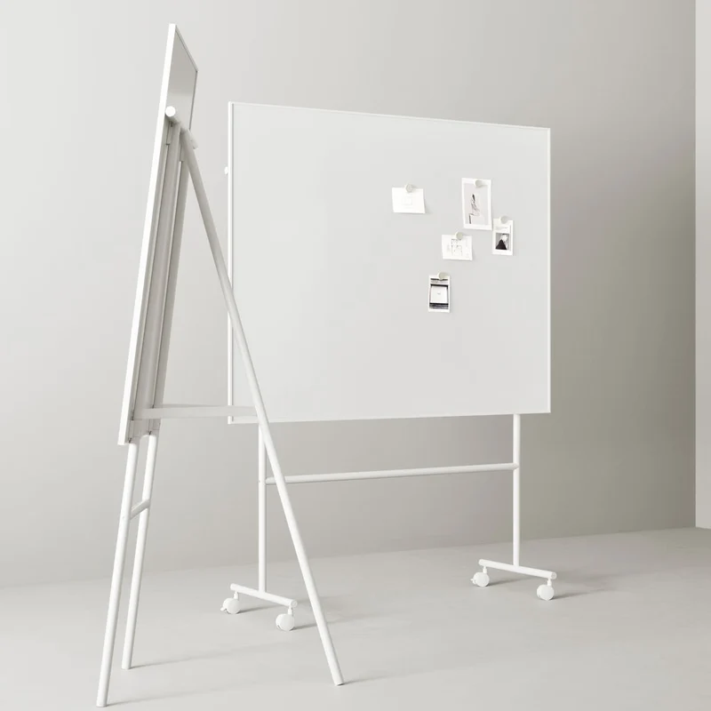 LINTEX ONE Mobile | Mobiles Keramik Whiteboard | schwarzes - weißes Gestell | 3 Größen
