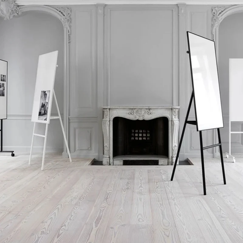 LINTEX ONE Flipchart | Keramik Whiteboard | schwarzes - weißes Gestell