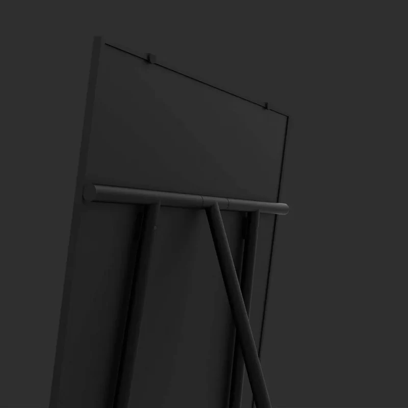 LINTEX ONE Flipchart | Keramik Whiteboard | schwarzes - weißes Gestell