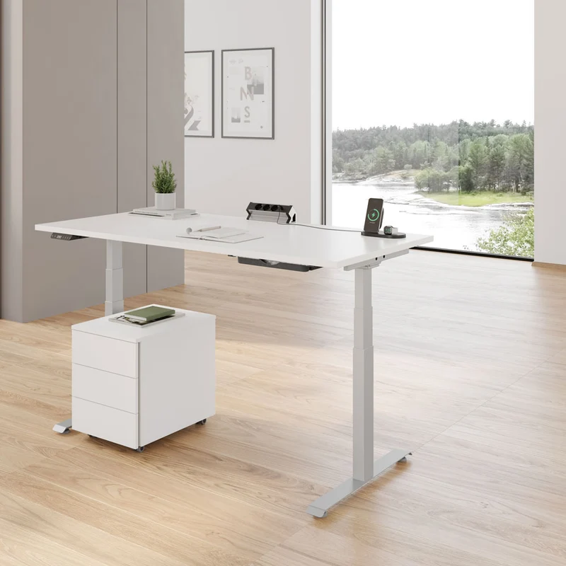 YOS Unterbauschublade Filzoptik - B 39,4 x T 32,8 x H 3,1 cm - Schublade Schreibtisch