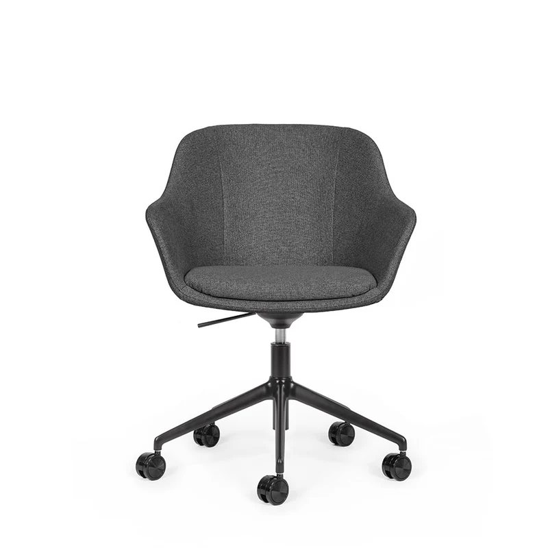 lento Smart Cosy D high | Gestell schwarz | Konferenzstuhl | Besucherstuhl | Wippfunktion & Rollen