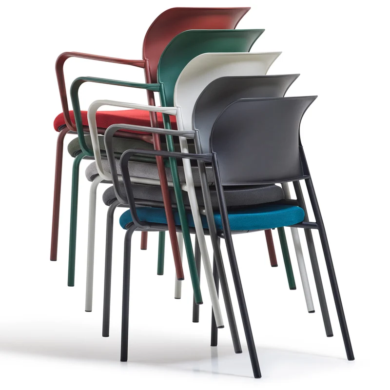 FM Asiento Besucherstuhl | Wartezimmerstuhl | Stapelstuhl 4-Fuß