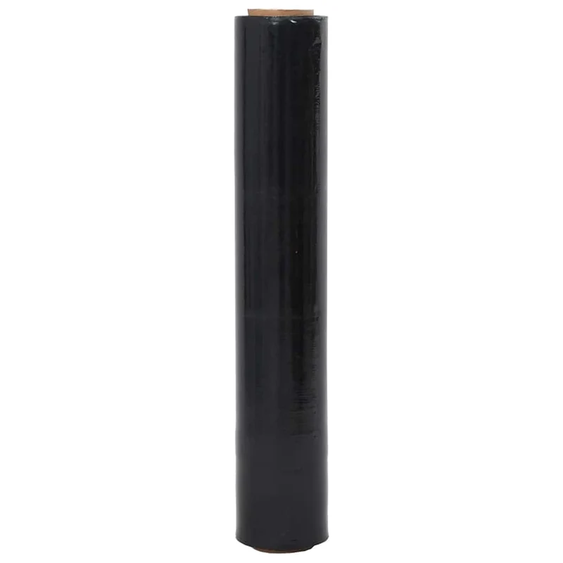 Película extensível 6 unid preto 23 μm 50 cm x 300 m