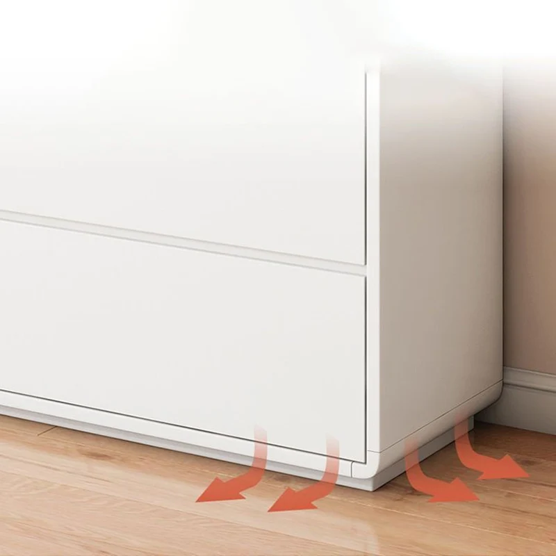 Modern Minimalist Plywood Metal Rounded Square Rectangle Storage Cabinet With 3 Drawers For Living Room