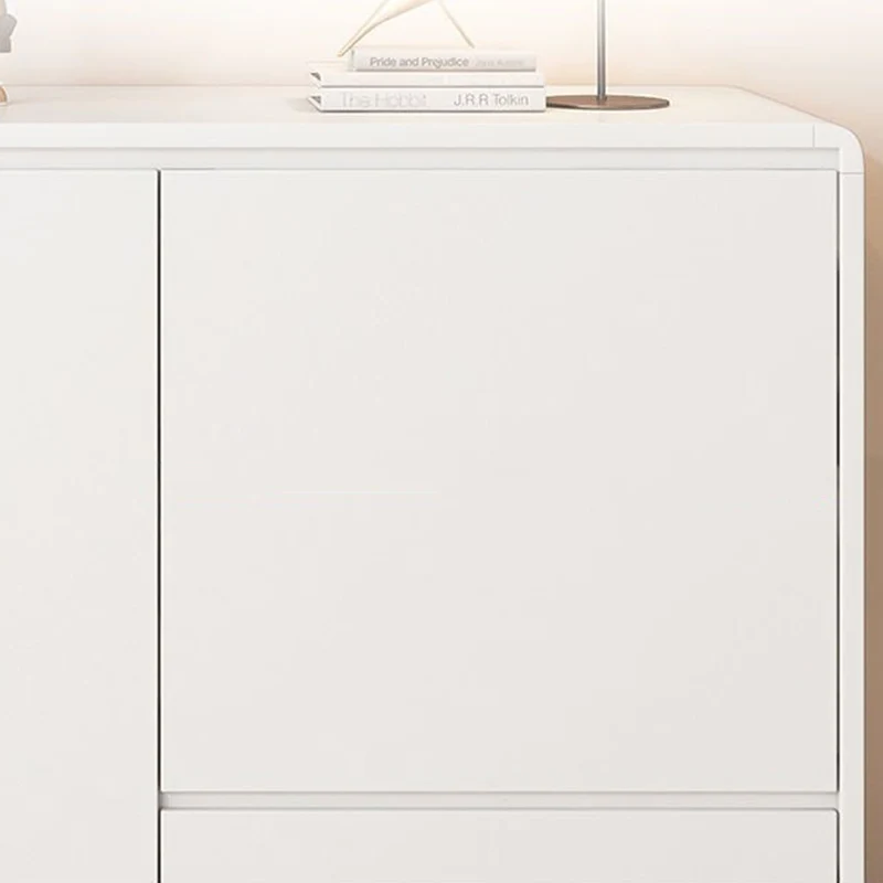 Modern Minimalist Plywood Metal Rounded Square Rectangle Storage Cabinet With 3 Drawers For Living Room