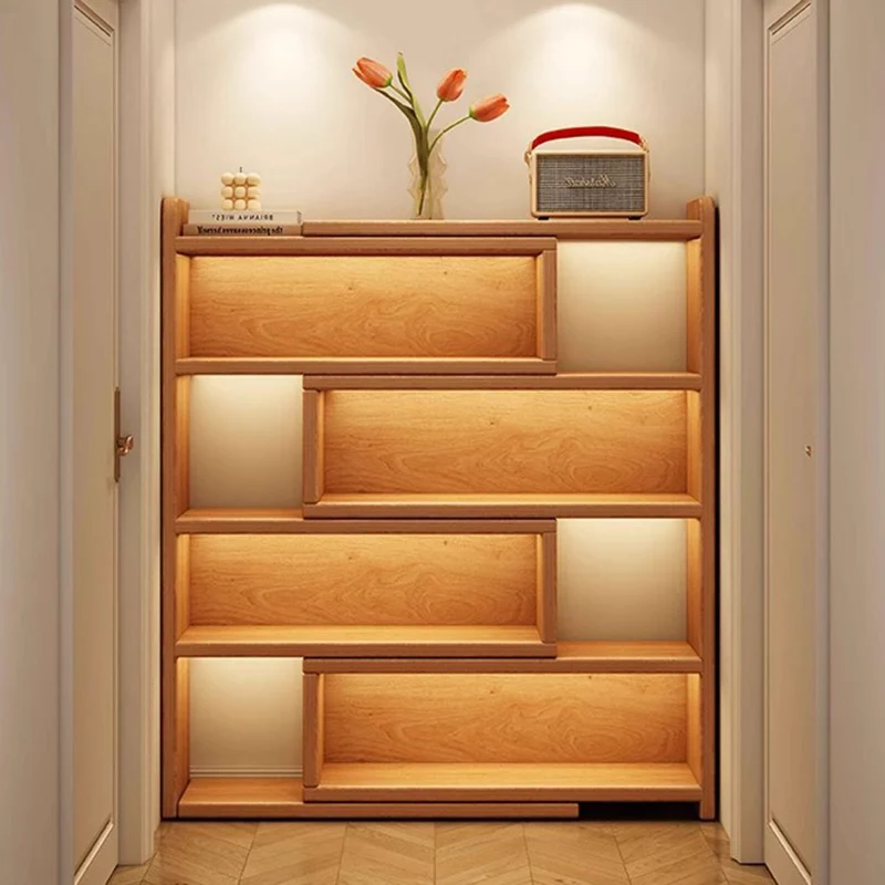 Contemporary Scandinavian Rectangular Eco-Friendly Board Storage Bookshelf 3/4-Tier For Bedroom