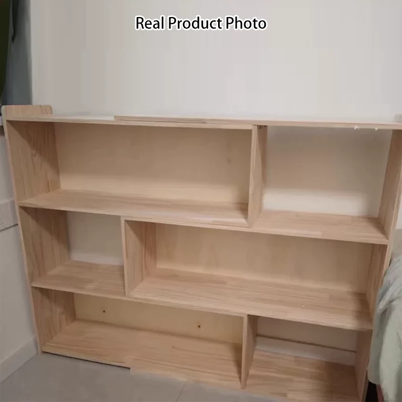 Contemporary Scandinavian Rectangular Eco-Friendly Board Storage Bookshelf 3/4-Tier For Bedroom